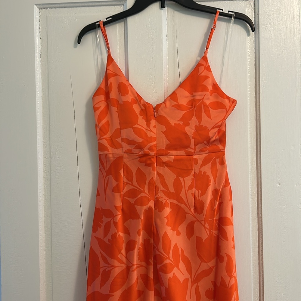 Nine West Tangerine Floral Midi dress, Medium NWT - Picture 7 of 8